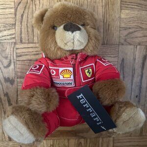 Authentic Ferrari Plush Teddy Bear Bridgestone Suit New With Tags